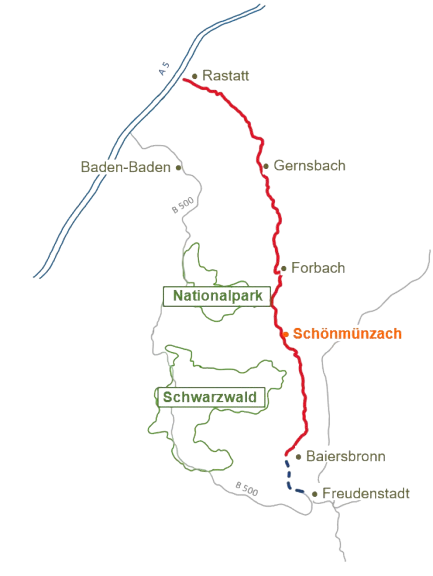 Landkarte Tour de Murg